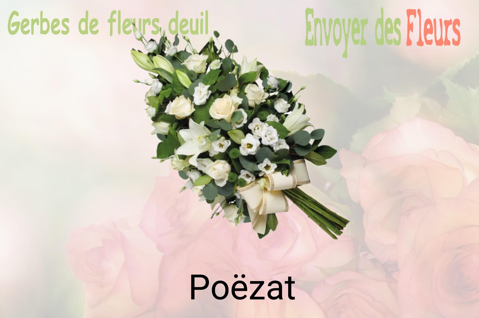 Gerbe de fleurs de deuil livrée à Poëzat